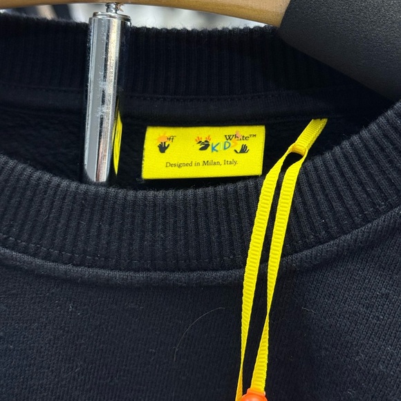 Off-White Kids Black Crew Neck Sweater - Size 12 - Picture 4 of 4